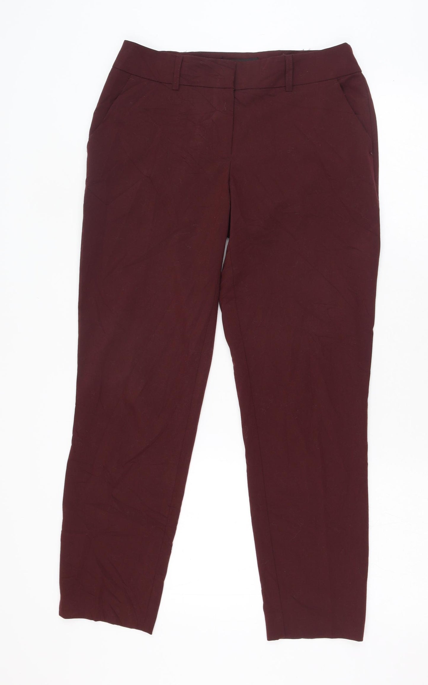Dorothy Perkins Womens Purple  Polyester Trousers  Size 8 L26 in Regular Zip
