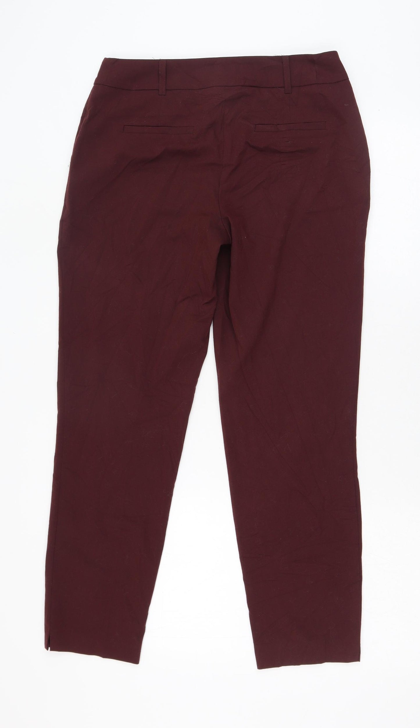 Dorothy Perkins Womens Purple  Polyester Trousers  Size 8 L26 in Regular Zip