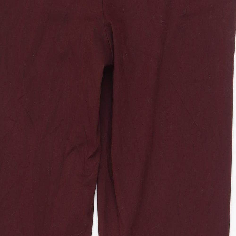 Dorothy Perkins Womens Purple  Polyester Trousers  Size 8 L26 in Regular Zip