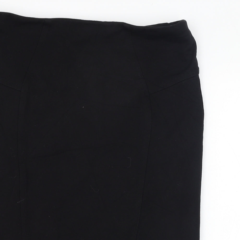 TU Womens Black  Viscose Bandage Skirt Size 16   Zip
