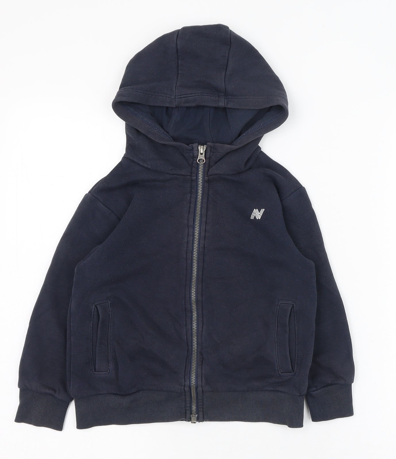 NEXT Boys Blue  Cotton Full Zip Hoodie Size 4 Years  Zip