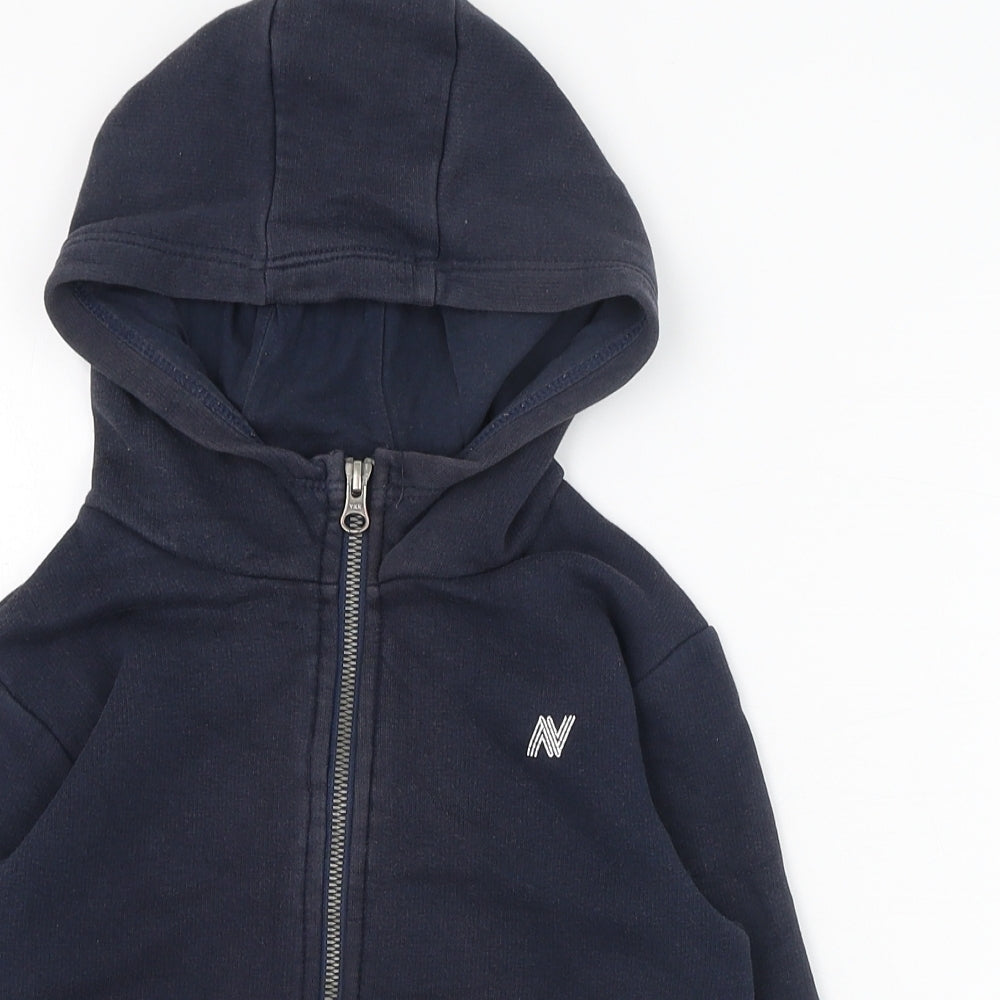 NEXT Boys Blue  Cotton Full Zip Hoodie Size 4 Years  Zip