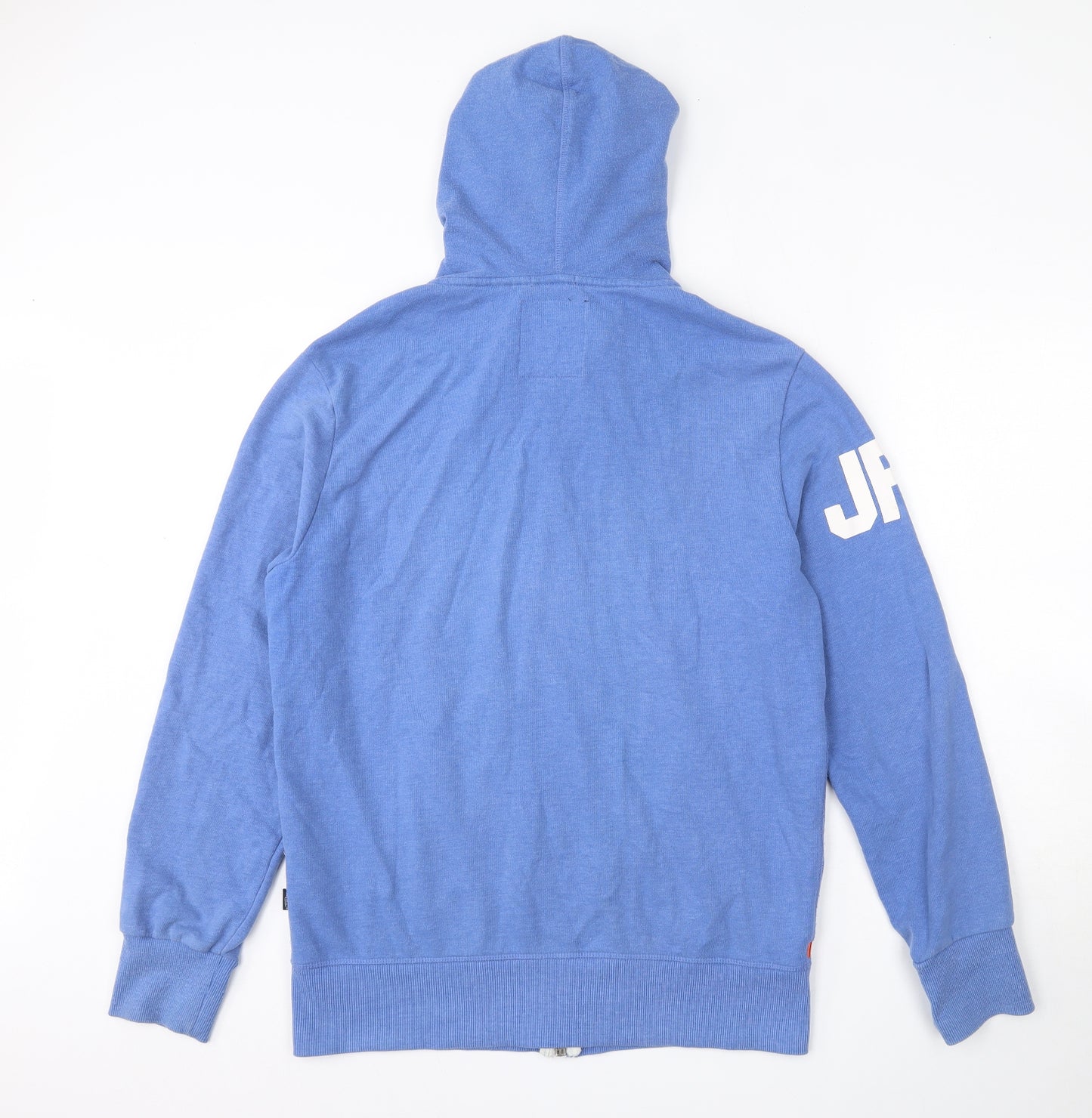 Superdry Mens Blue  Cotton Full Zip Hoodie Size XL