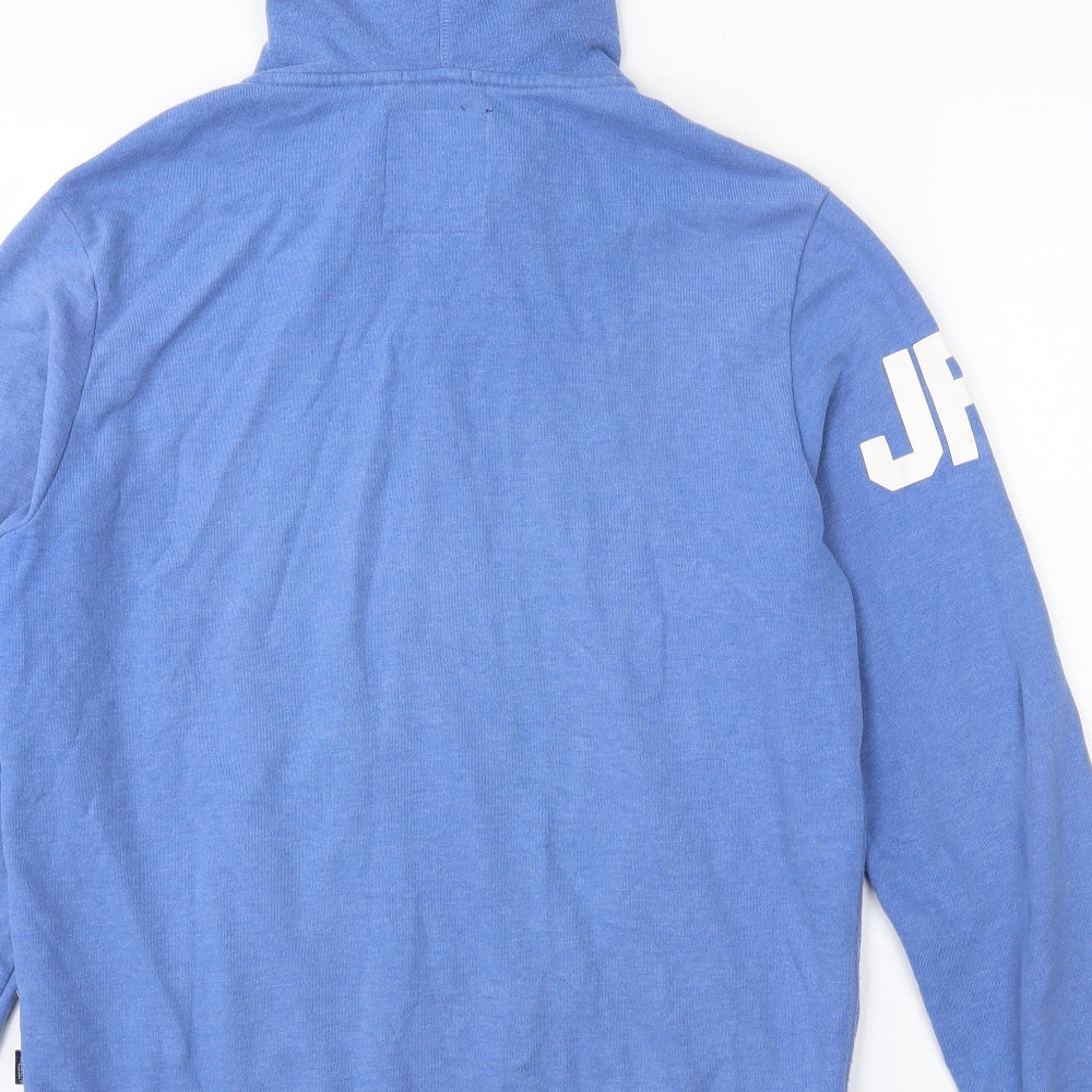 Superdry Mens Blue  Cotton Full Zip Hoodie Size XL