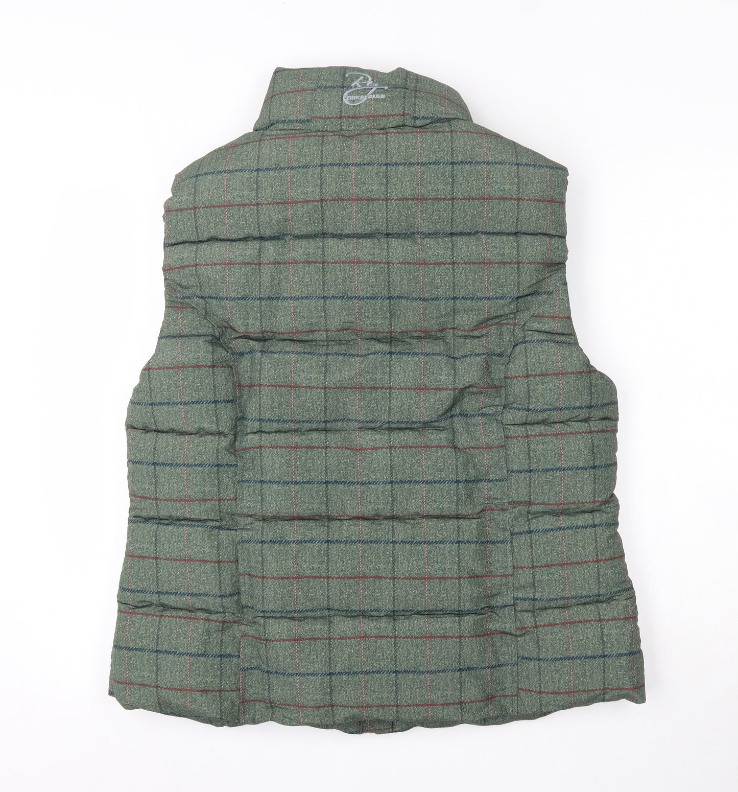 RY Equestrian Womens Green Plaid  Gilet Jacket Size 2XL  Zip