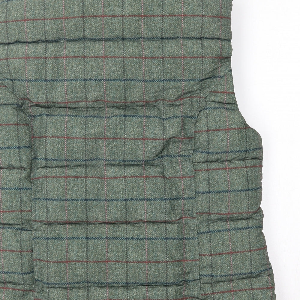RY Equestrian Womens Green Plaid  Gilet Jacket Size 2XL  Zip