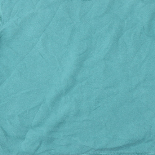 Easy Mens Green  Cotton Pullover Sweatshirt Size S