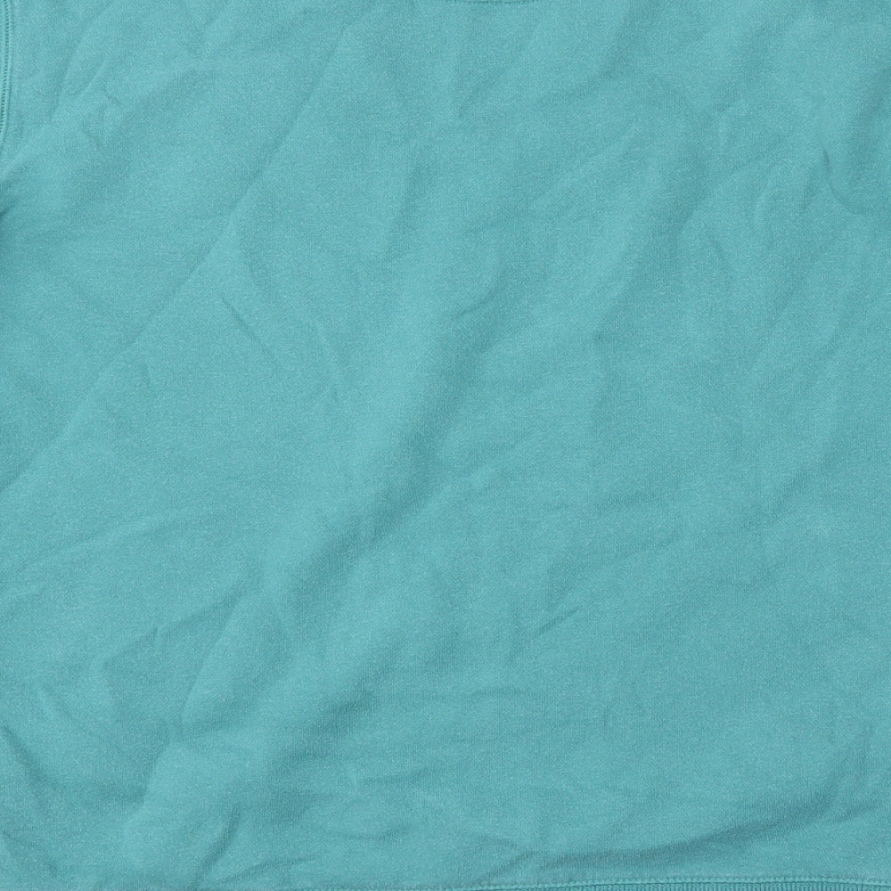 Easy Mens Green  Cotton Pullover Sweatshirt Size S