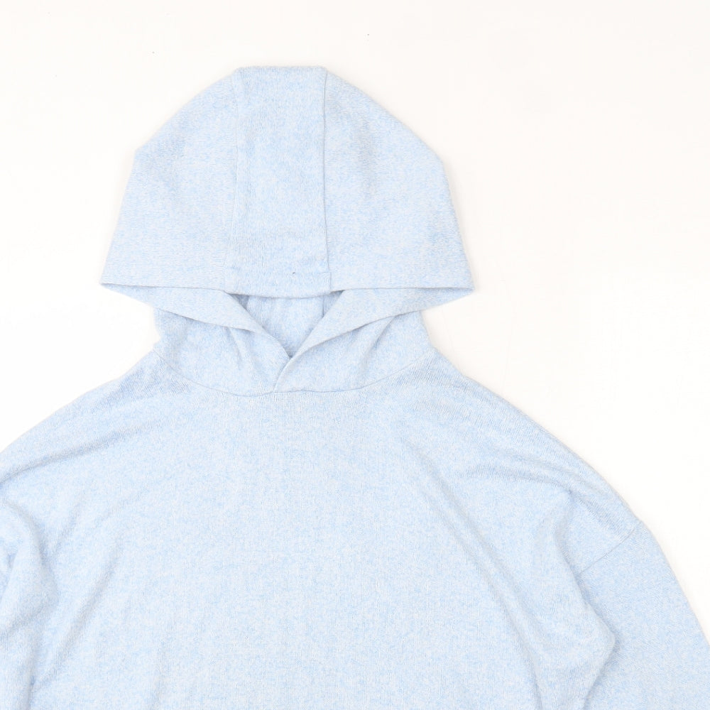 Marks and Spencer Girls Blue Round Neck  Viscose Pullover Jumper Size 11-12 Years