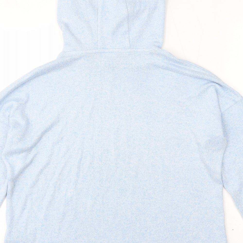 Marks and Spencer Girls Blue Round Neck  Viscose Pullover Jumper Size 11-12 Years