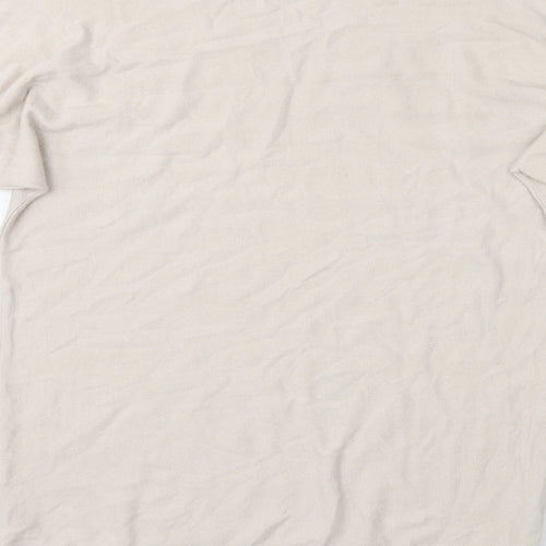 Monsoon Womens Beige Round Neck Floral Viscose Pullover Jumper Size M