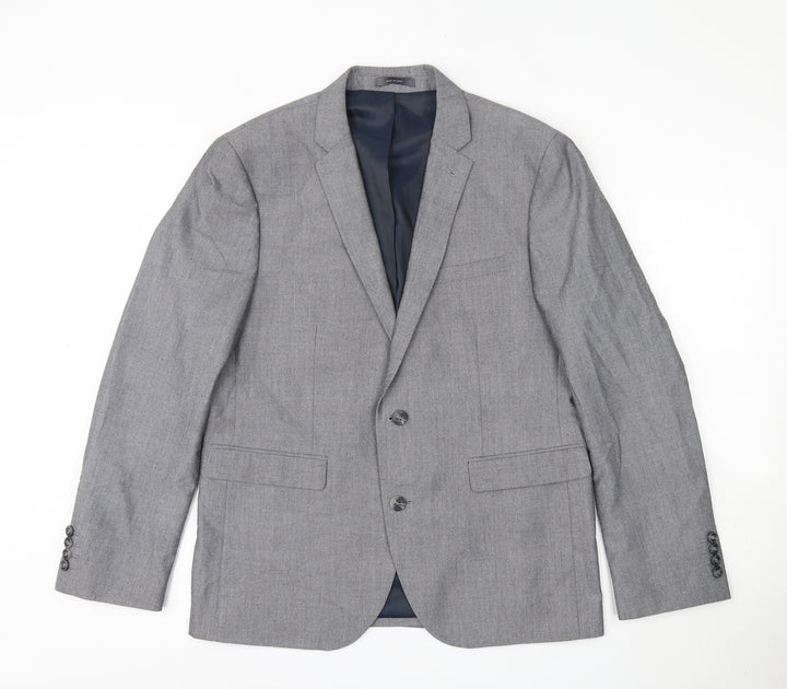 Primark Mens Grey  Polyester Jacket Suit Jacket Size 42