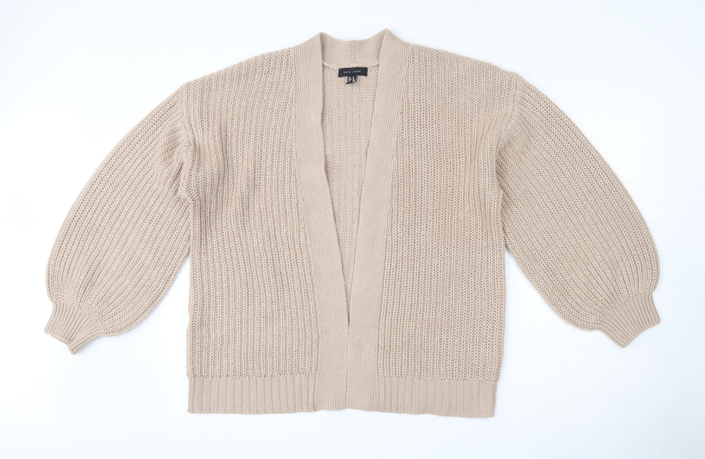 New Look Womens Brown V-Neck  Acrylic Cardigan Jumper Size M