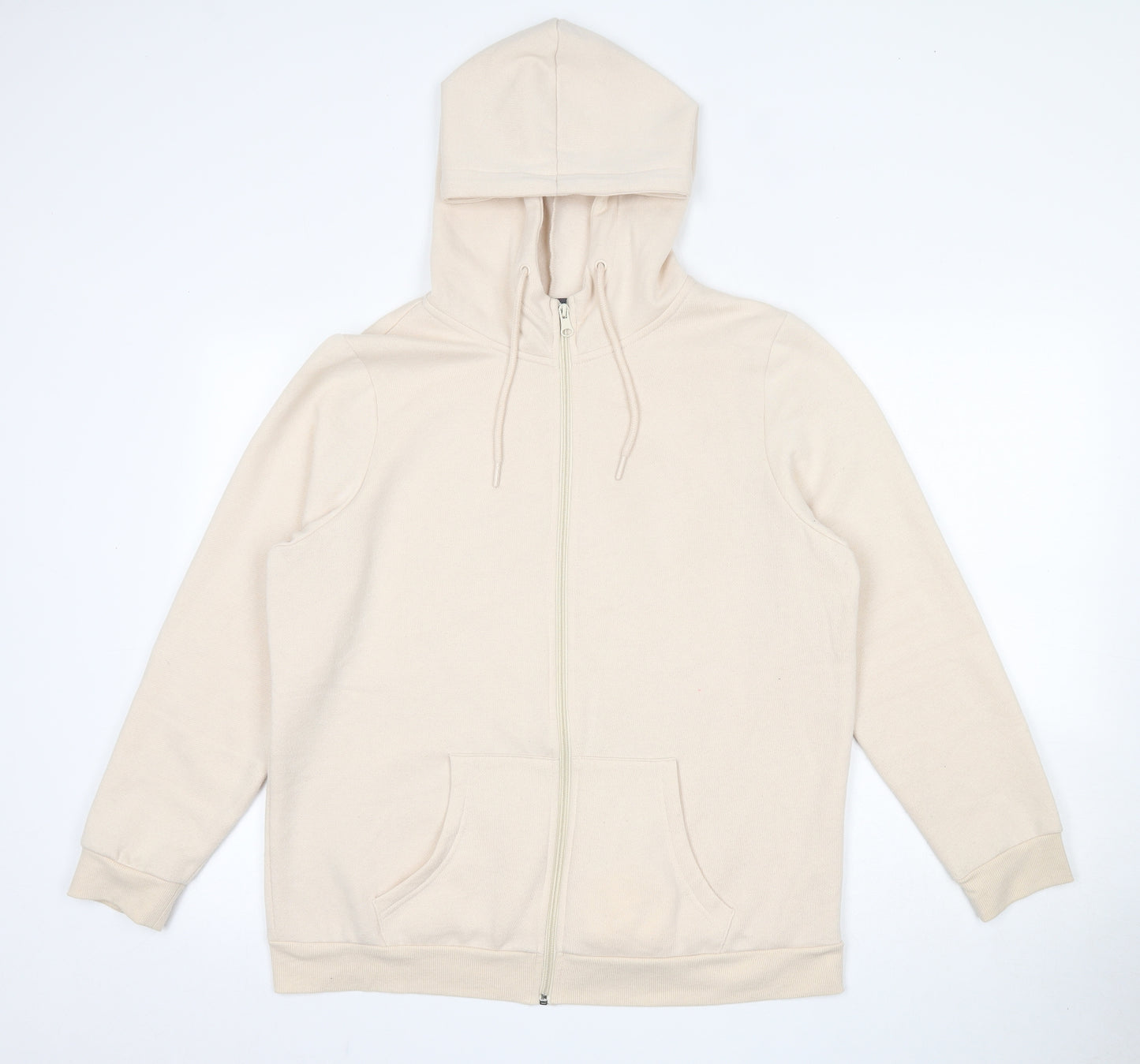 Studio Womens Beige  Polyester Full Zip Hoodie Size 16  Zip