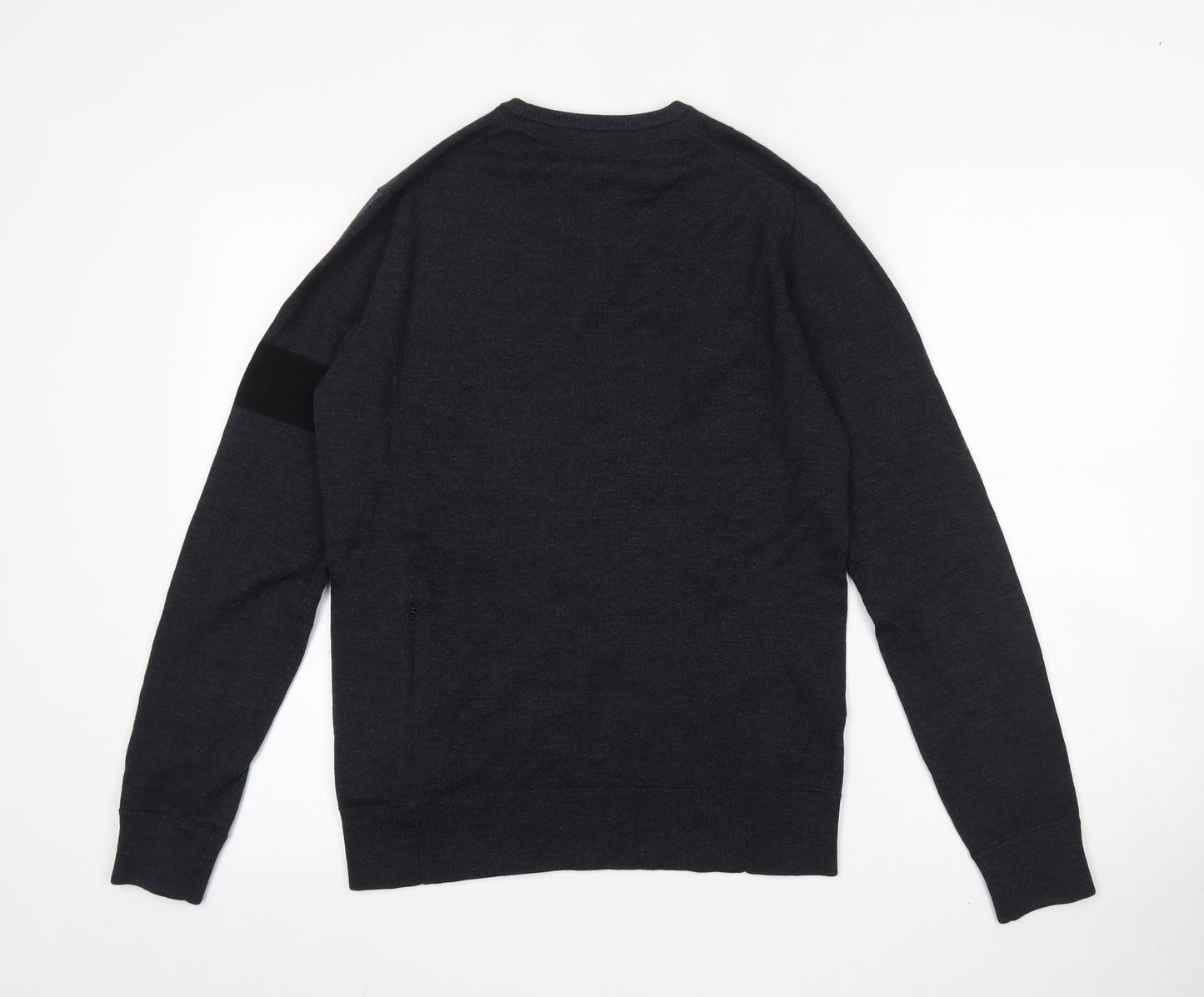 Rapha Mens Grey Round Neck  Wool Pullover Jumper Size S