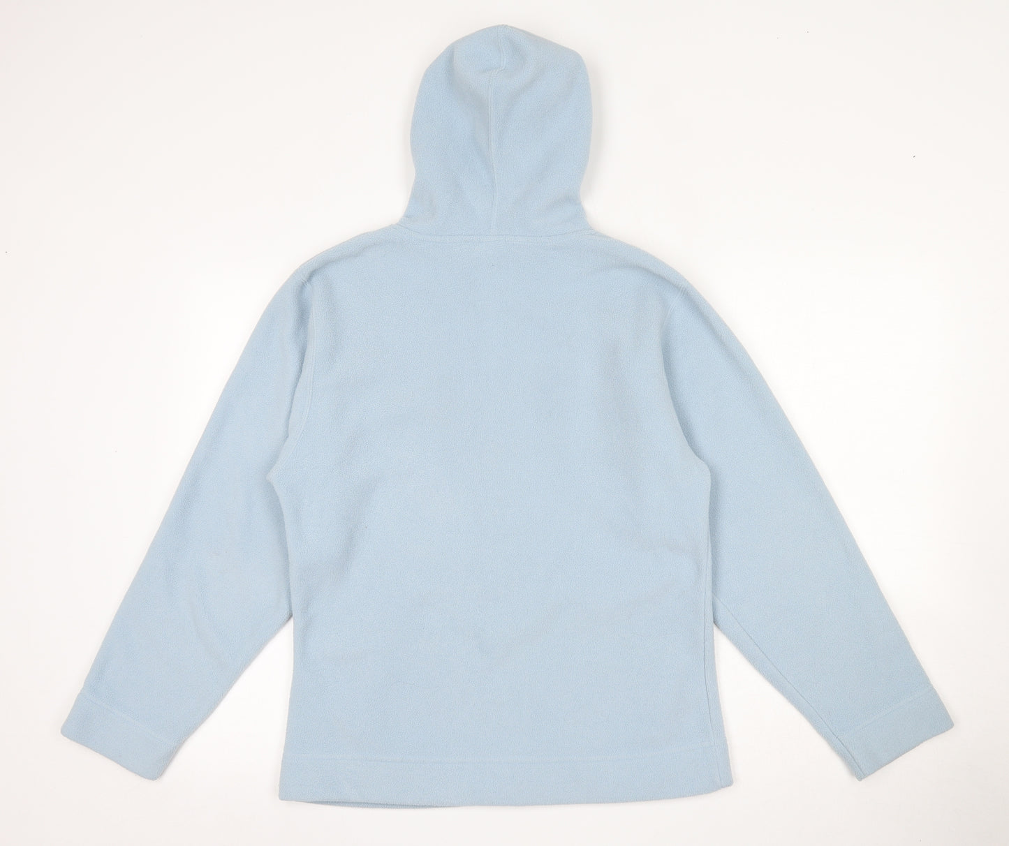 For Women Womens Blue  100% Polyester Full Zip Hoodie Size 10  Zip