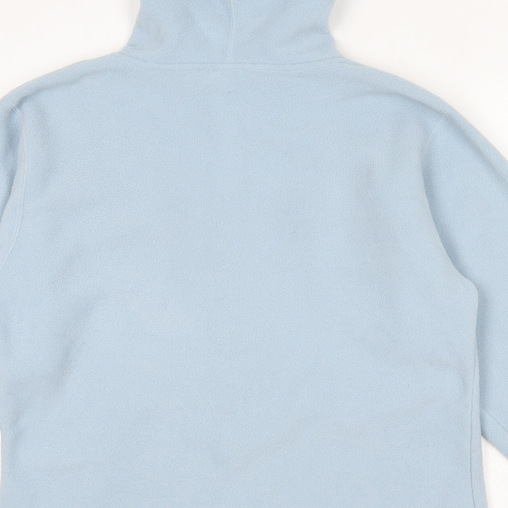 For Women Womens Blue  100% Polyester Full Zip Hoodie Size 10  Zip
