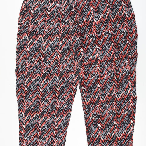 George Womens Multicoloured Geometric Viscose Harem Trousers Size 16 L27 in Regular Drawstring - Summer wear