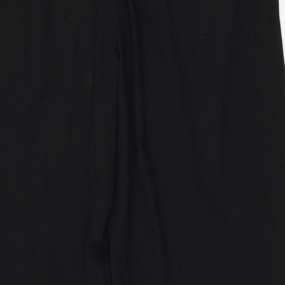 Papaya Womens Black  Polyester Trousers  Size 14 L29 in Regular Drawstring - Pockets