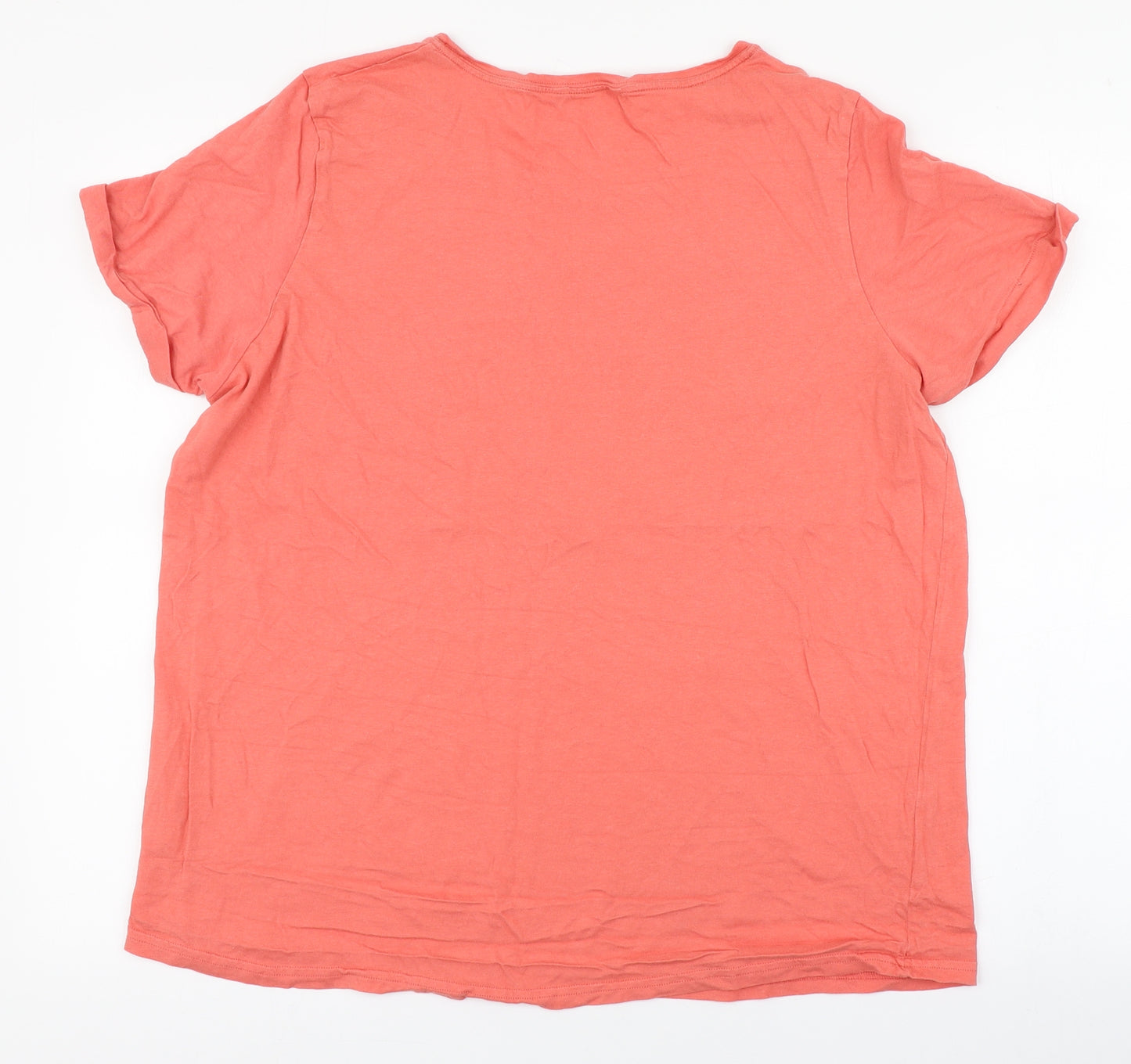 PEP & Co Womens Pink  100% Cotton Basic T-Shirt Size 18 Round Neck - Italy