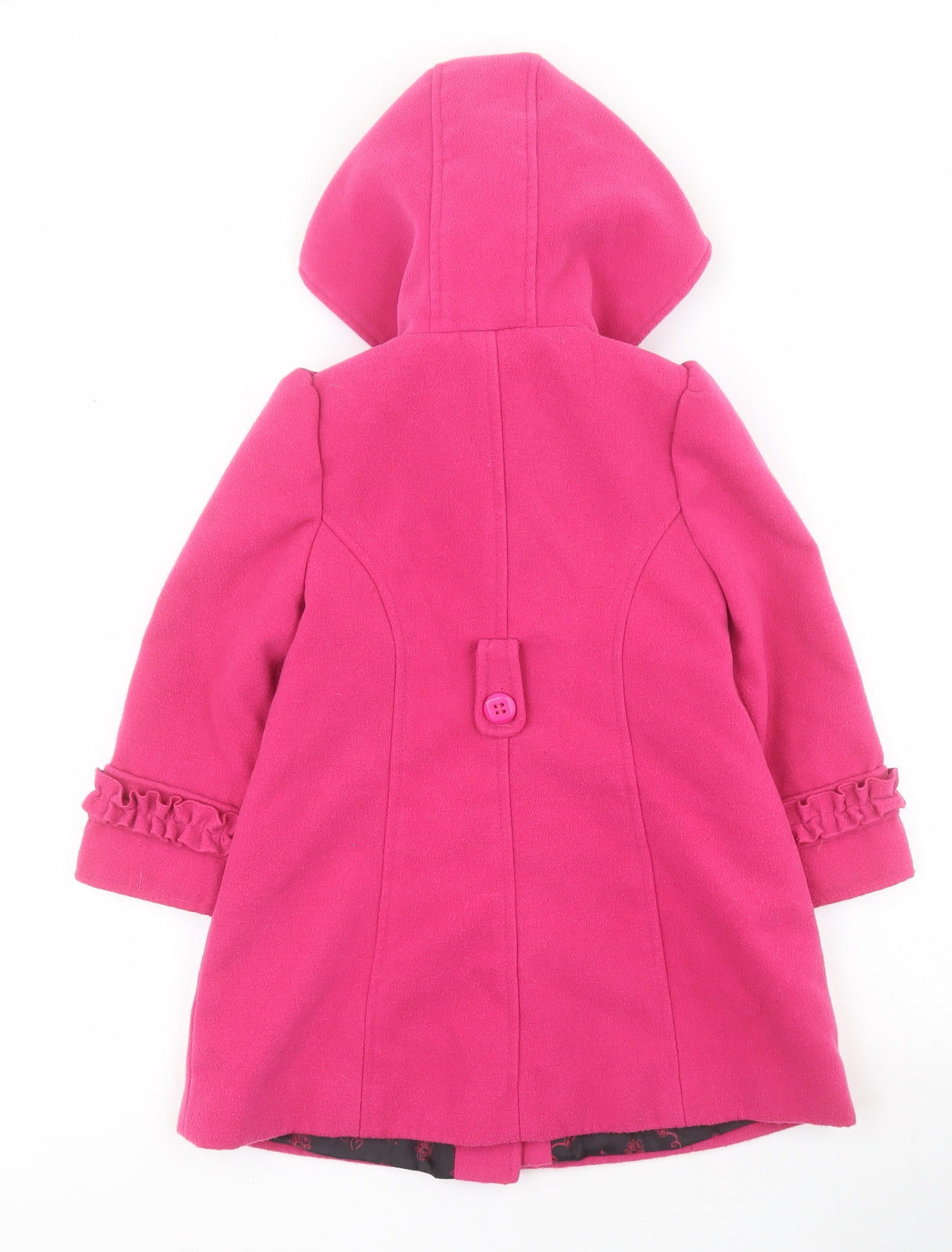 Dunnes Girls Pink   Pea Coat Coat Size 5 Years  Button