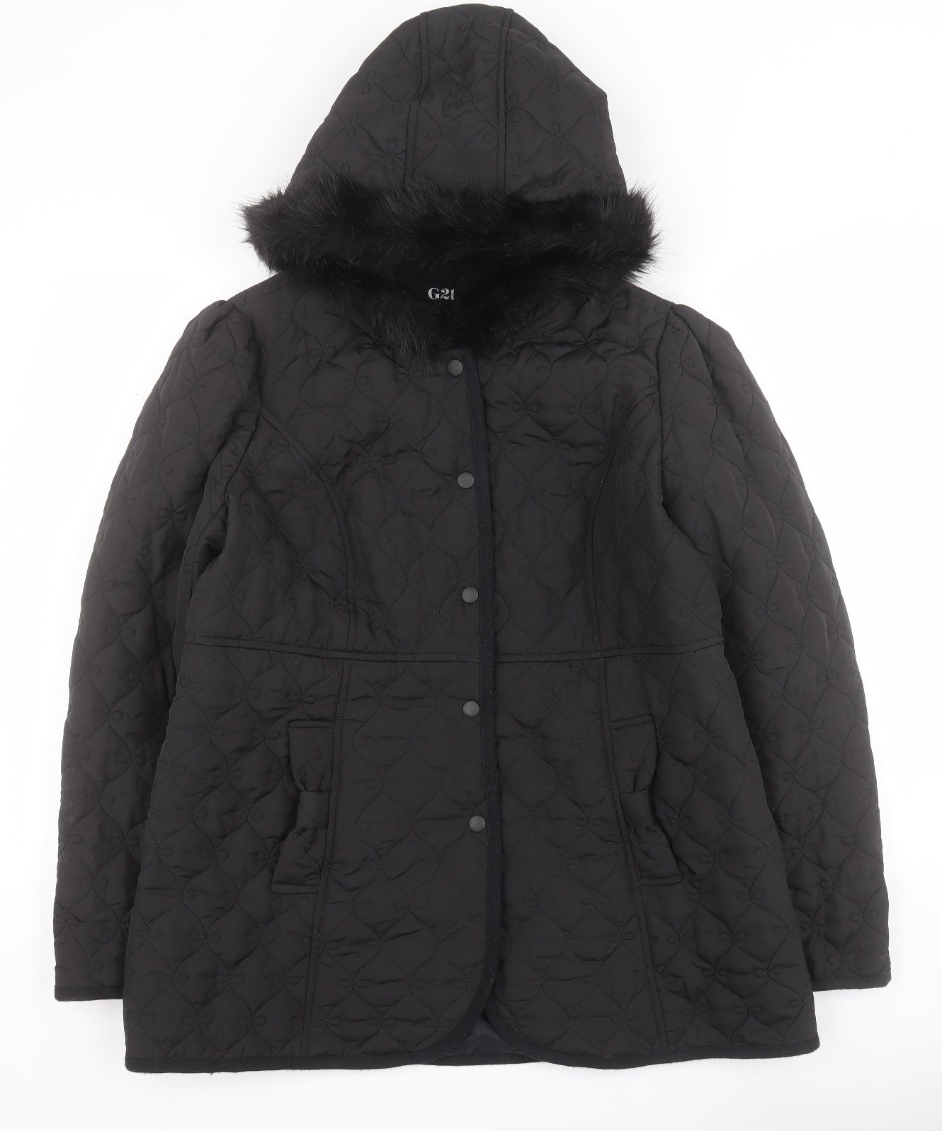 George Womens Beige   Quilted Coat Size 18  Snap