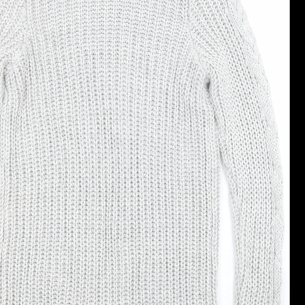 Gap Womens Grey Roll Neck  Cotton Pullover Jumper Size S