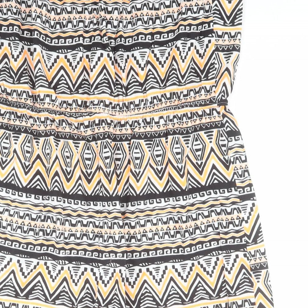 Papaya Womens Orange Batik 100% Cotton Playsuit One-Piece Size L L3 in Pullover