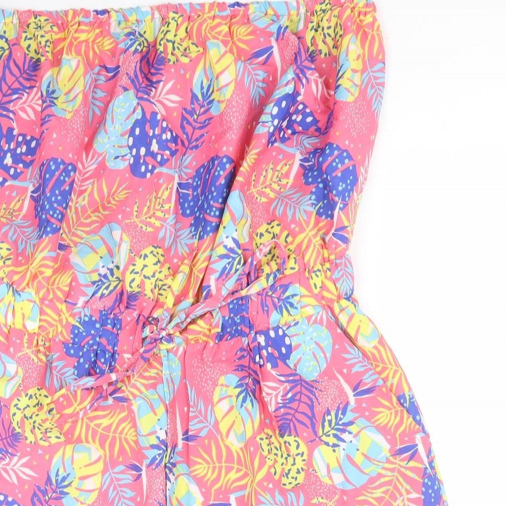 BeYou Womens Multicoloured Floral Polyester Leotard One-Piece Size 16 L5 in Pullover - 16 /  18