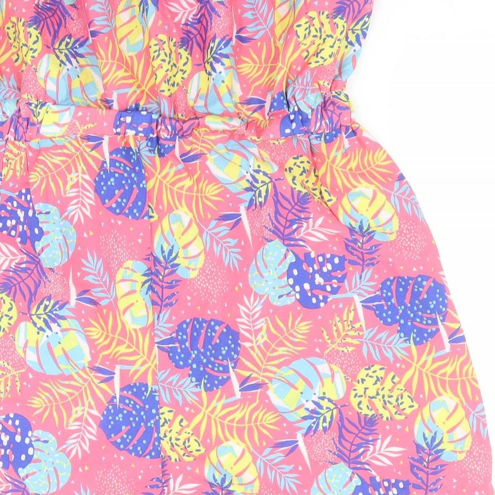 BeYou Womens Multicoloured Floral Polyester Leotard One-Piece Size 16 L5 in Pullover - 16 /  18