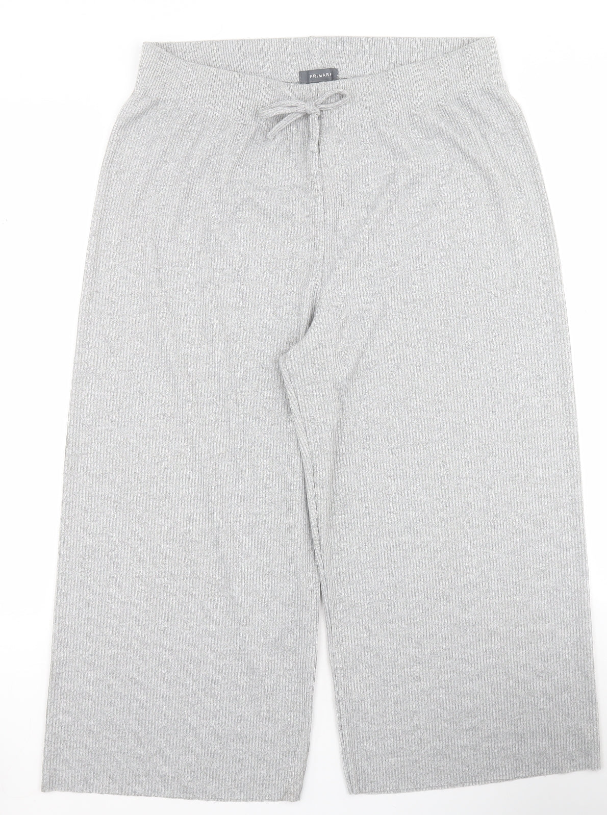 Primark Womens Grey  Polyester Cropped Trousers Size L L20 in Regular  - 14 / 16