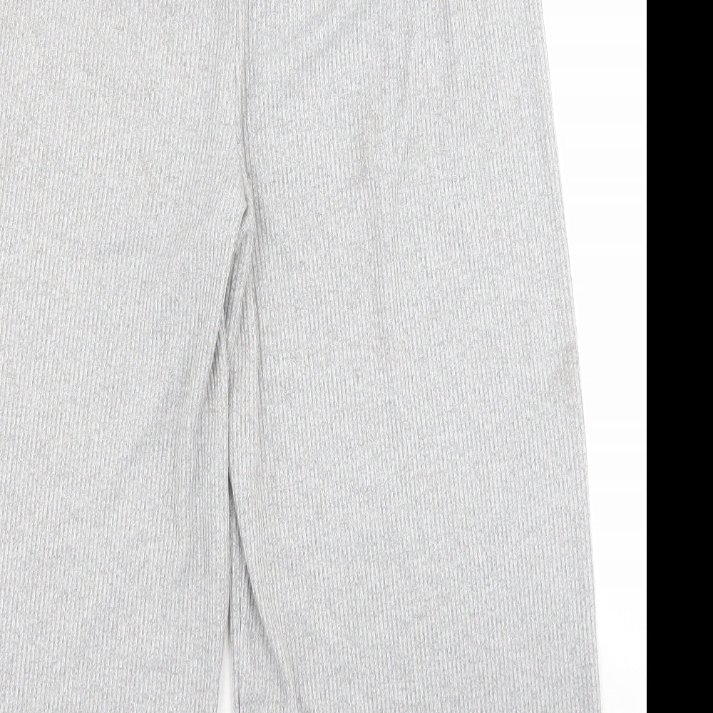 Primark Womens Grey  Polyester Cropped Trousers Size L L20 in Regular  - 14 / 16