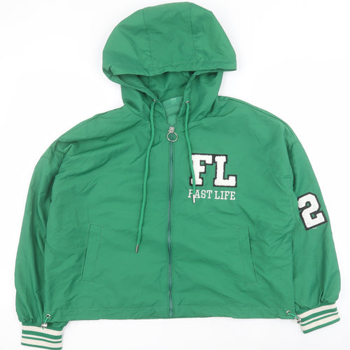 SheIn Womens Green   Bomber Jacket Jacket Size S  Zip