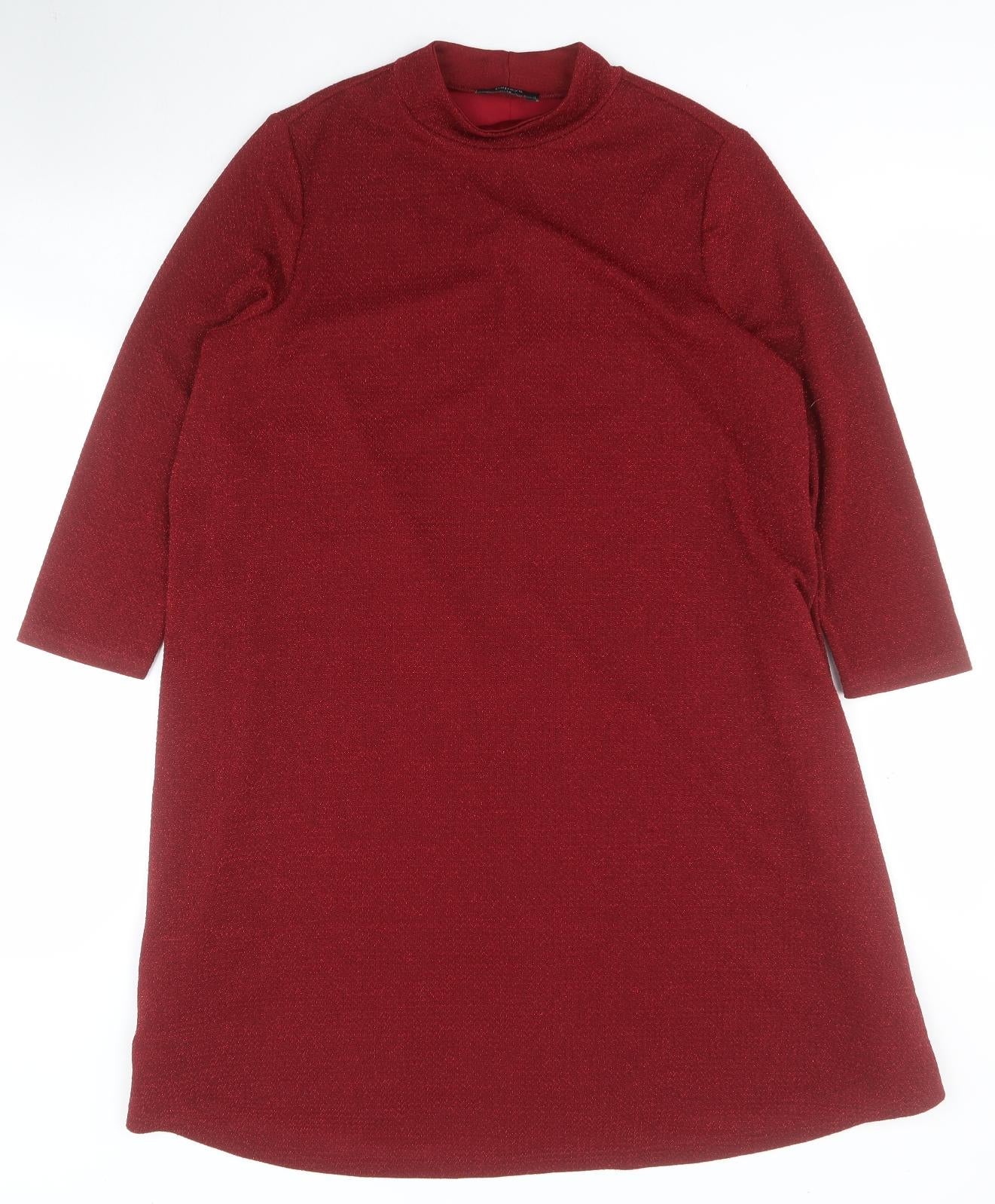 Papaya Womens Red  Polyester A-Line  Size 12  High Neck Pullover