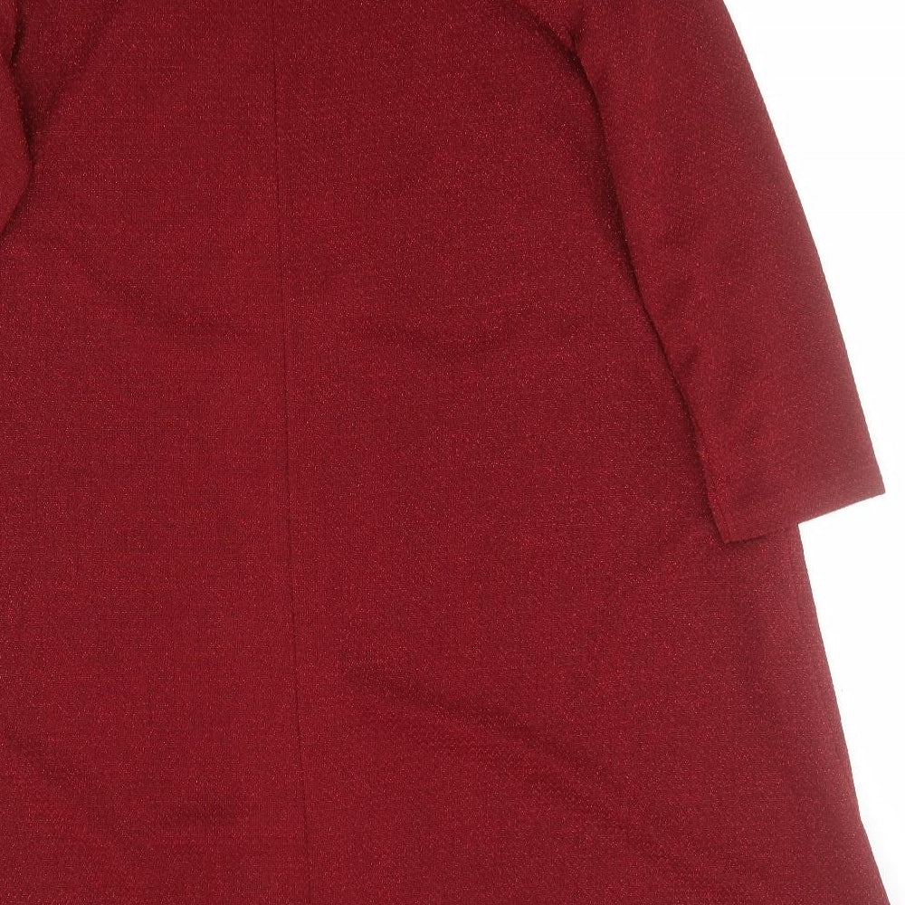 Papaya Womens Red  Polyester A-Line  Size 12  High Neck Pullover
