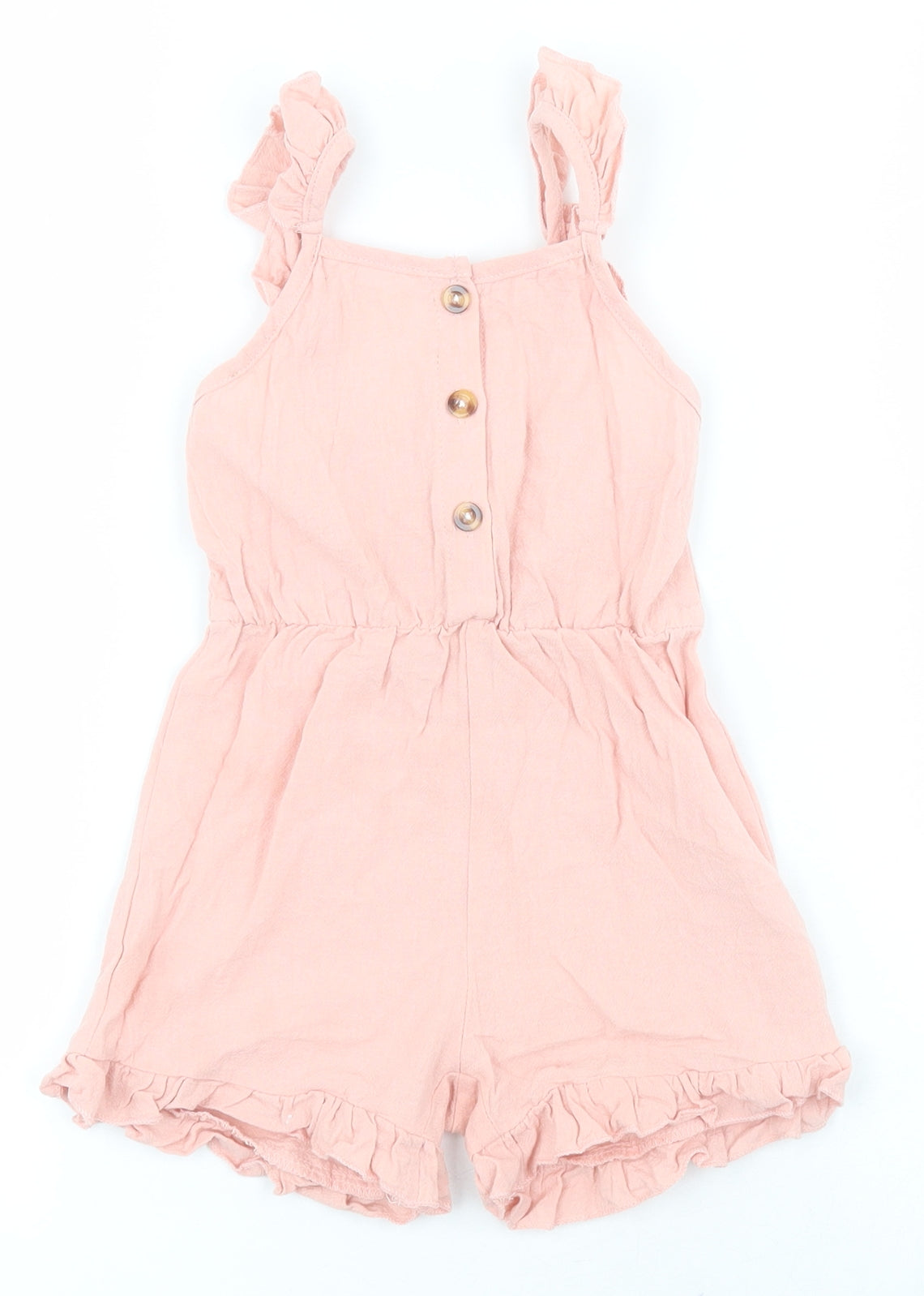 SheIn Girls Pink  Cotton Playsuit One-Piece Size 2 Years  Button