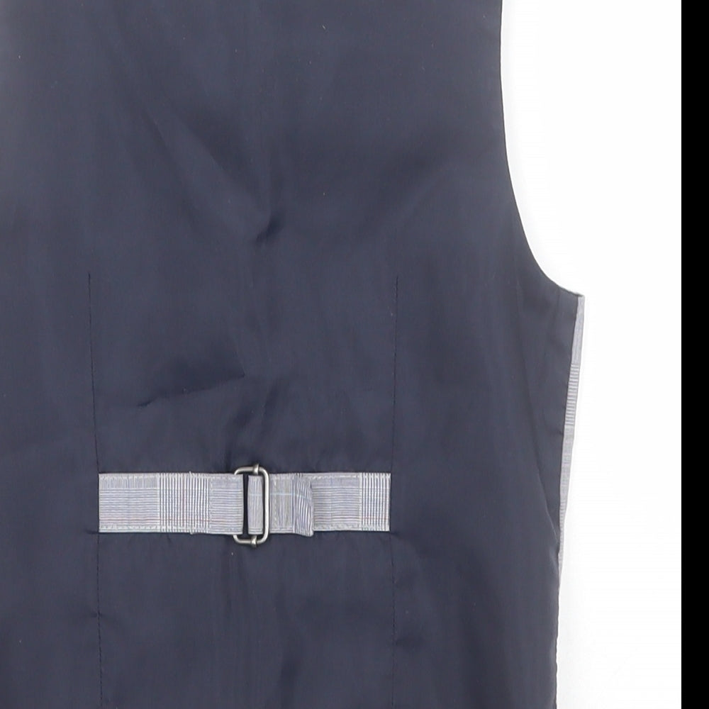 NEXT Boys Blue Check  Jacket Snowsuit Size 2-3 Years  Button