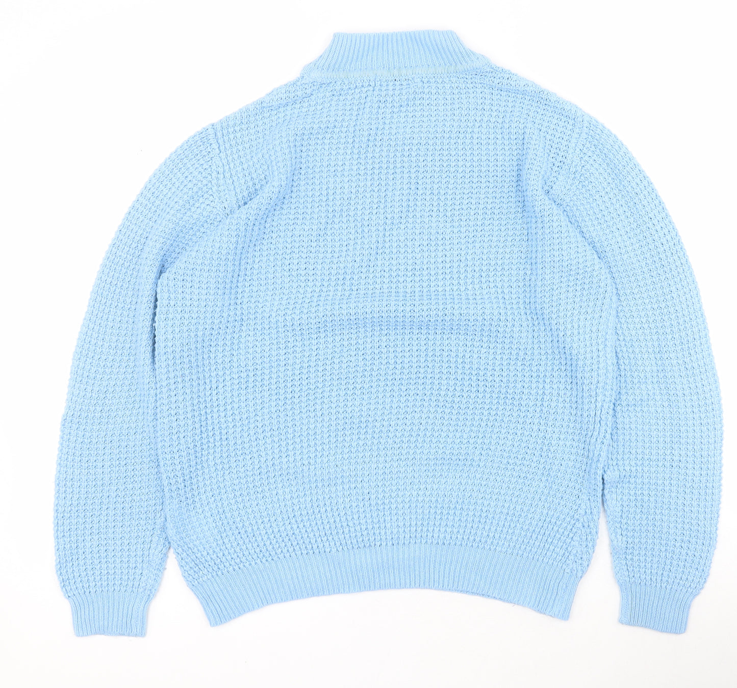 Damart Womens Blue High Neck  Acrylic Pullover Jumper Size M