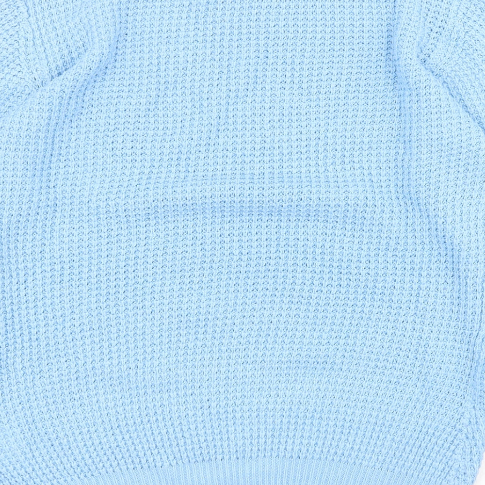 Damart Womens Blue High Neck  Acrylic Pullover Jumper Size M