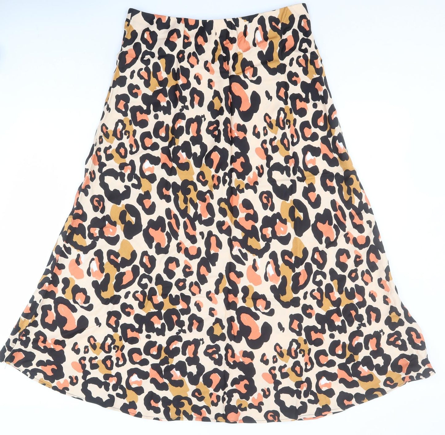Gallery Womens Orange Animal Print Viscose Flare Set Size 14