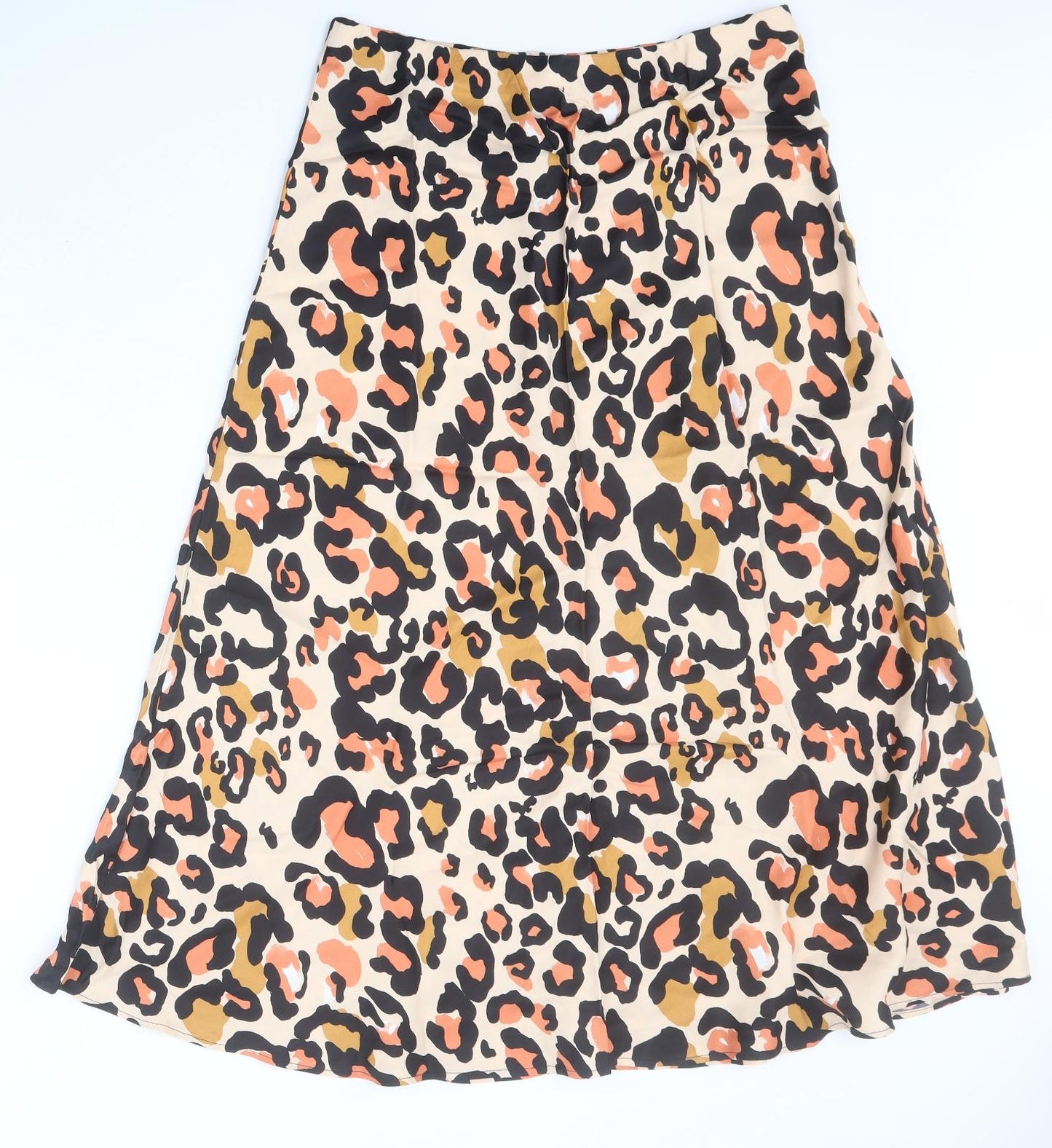 Gallery Womens Orange Animal Print Viscose Flare Set Size 14
