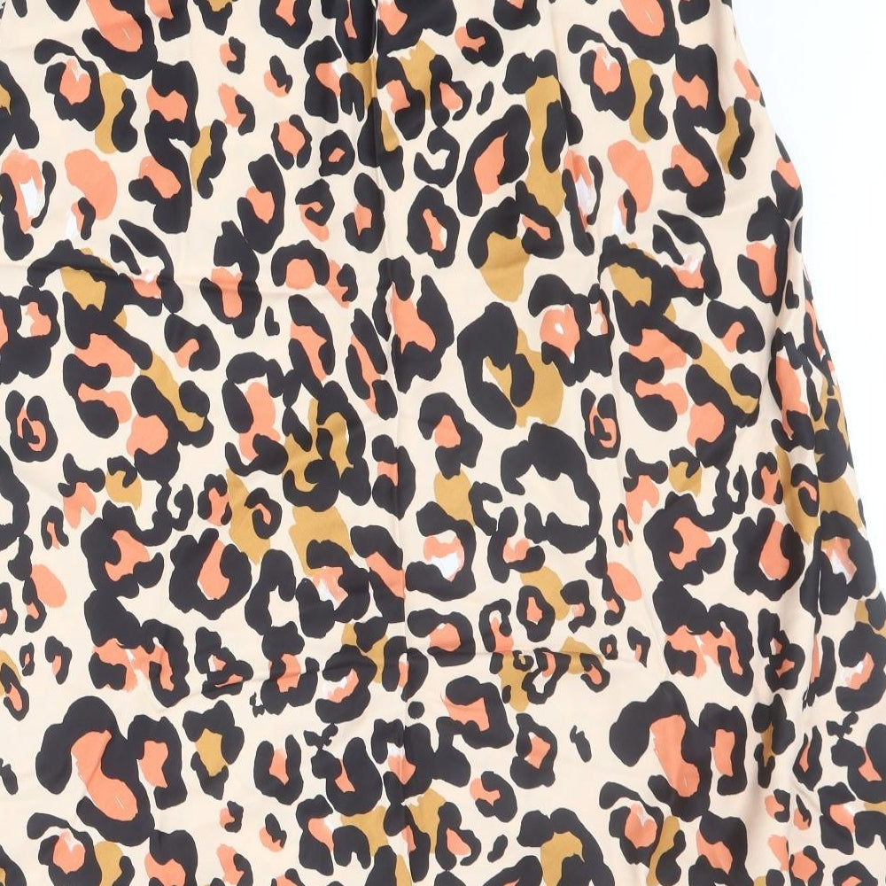 Gallery Womens Orange Animal Print Viscose Flare Set Size 14