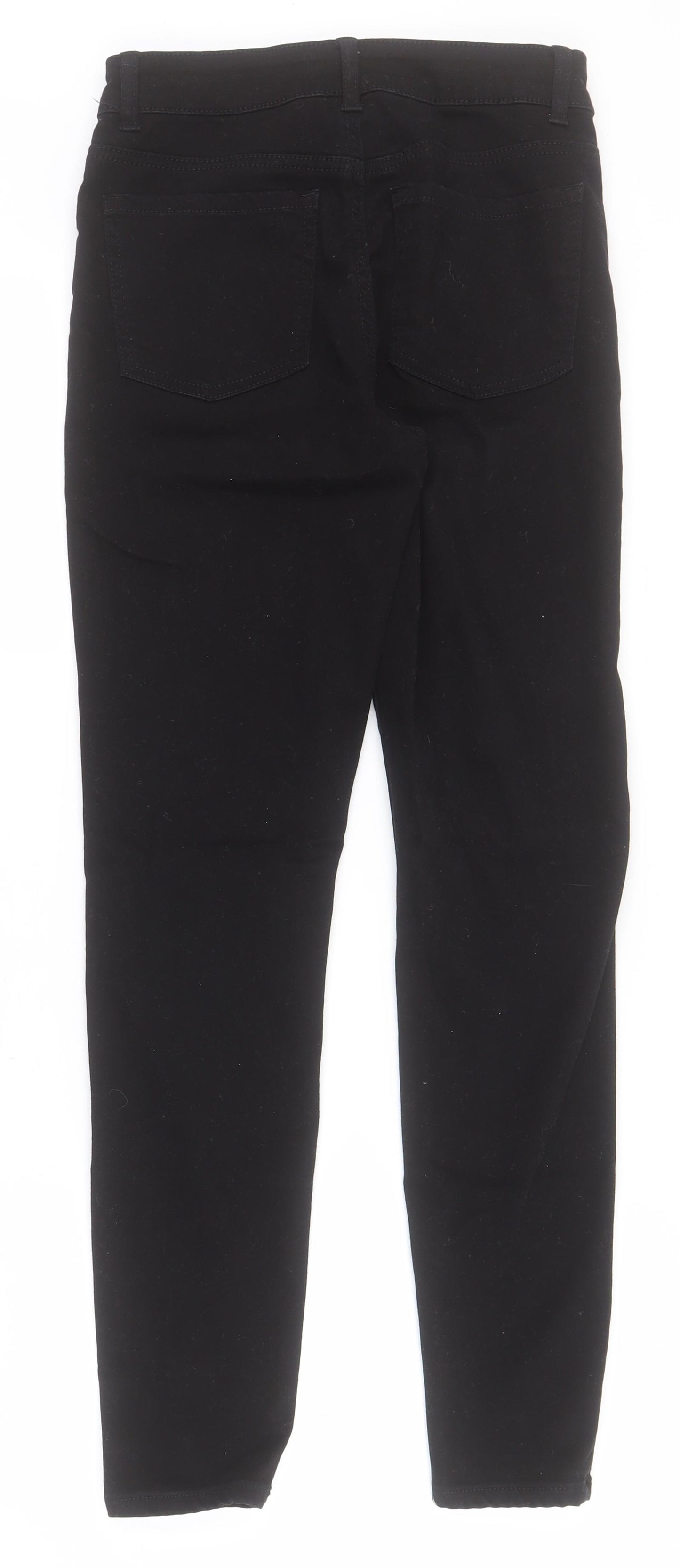 Primark Womens Black  Cotton Skinny Jeans Size 12 L28 in Regular Zip