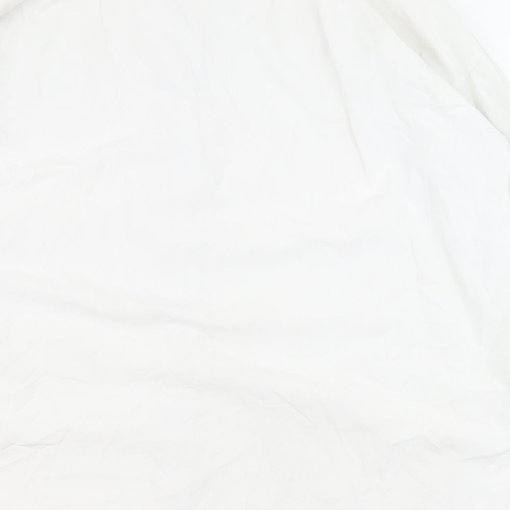 Simply Be Womens White  100% Cotton Basic Button-Up One Size Collared