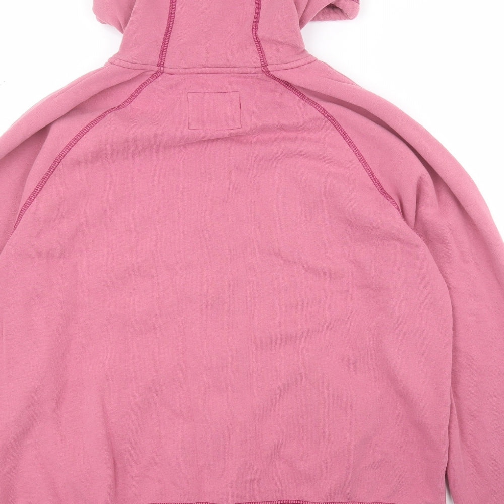Abercrombie & Fitch Womens Pink  Cotton Cardigan Hoodie Size L  Zip