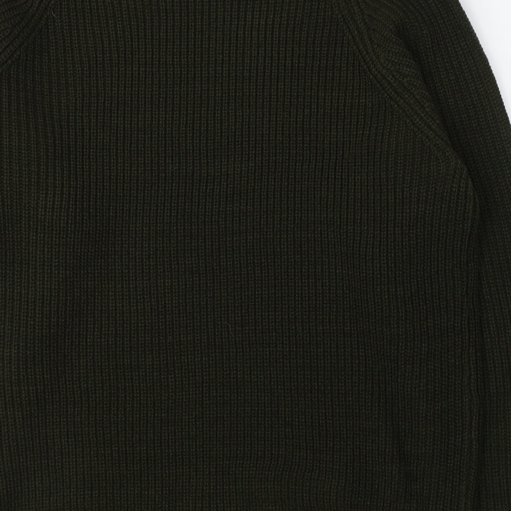 George Mens Green Round Neck  Acrylic Pullover Jumper Size XL