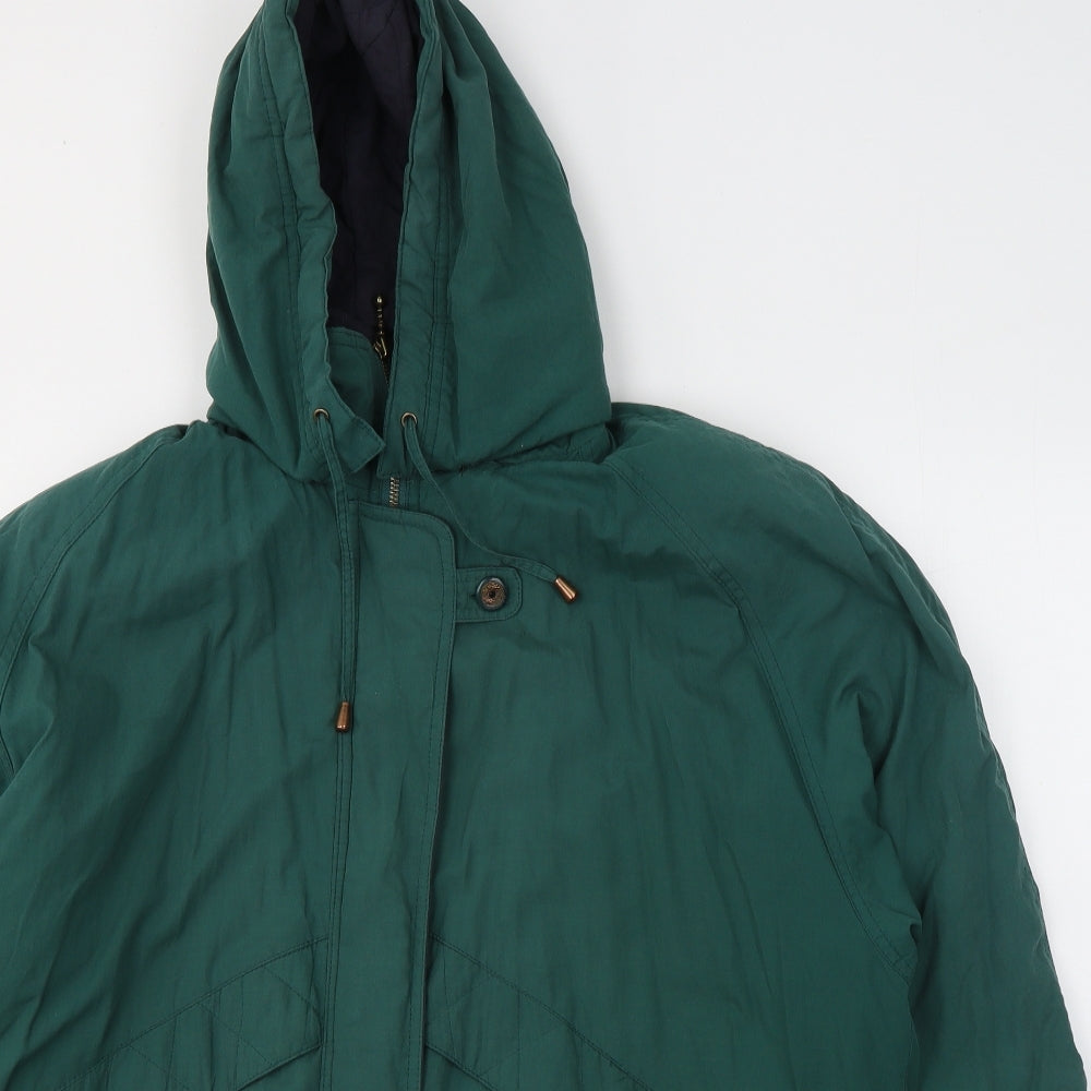 BHS Womens Green   Trench Coat Coat Size 16  Zip