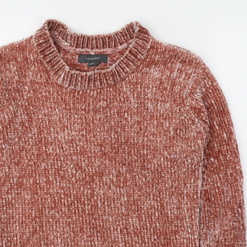 Primark Womens Pink Round Neck  Polyester Pullover Jumper Size 4