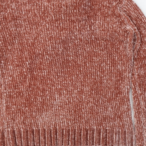 Primark Womens Pink Round Neck  Polyester Pullover Jumper Size 4
