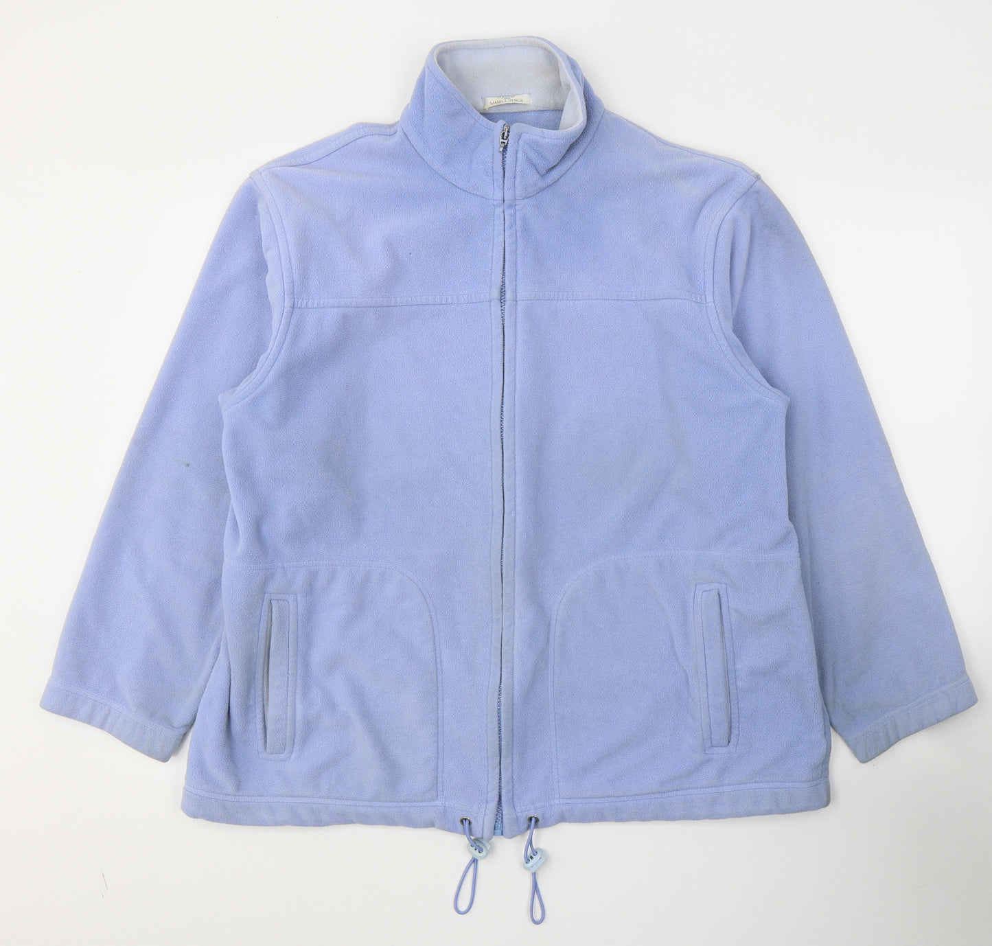 Marks and Spencer Womens Blue  Polyester Full Zip Sweatshirt Size 18  Zip